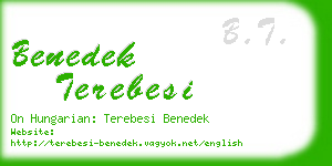 benedek terebesi business card